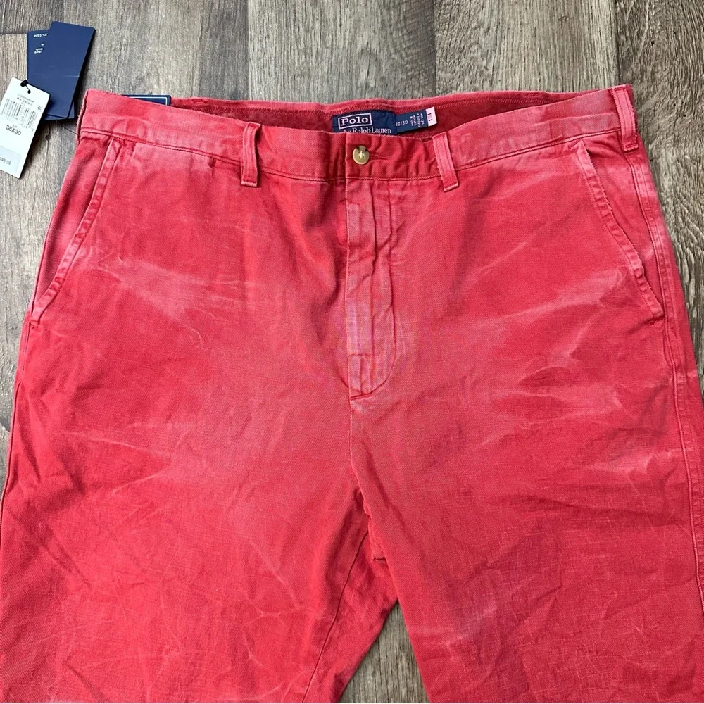 Polo Ralph Lauren Salinger Chino Straight Fit Red Dyed Pants Men Size 38/30